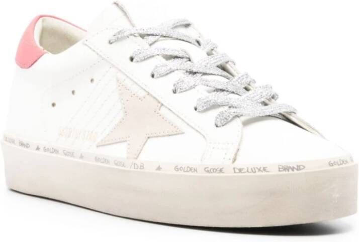 Golden Goose Witte Leren Sneakers met Sterpatch White Dames