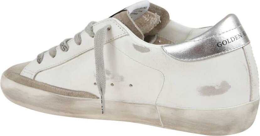 Golden Goose Witte leren sneakers met zebraprint