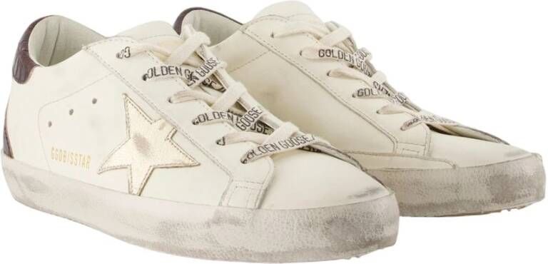 Golden Goose Witte Leren Sneakers Super Star