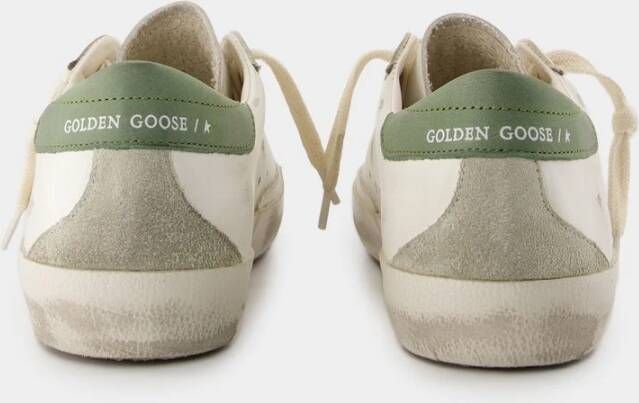 Golden Goose Witte Leren Super Star Sneakers White Heren