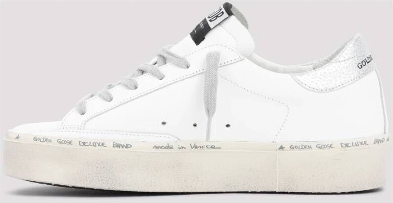 Golden Goose Witte Leren Veterschoenen White Dames