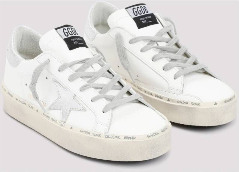 Golden Goose Witte Leren Veterschoenen White Dames