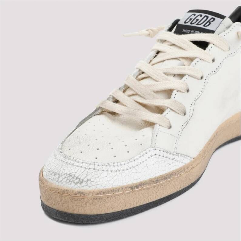 Golden Goose Leren sneakers met gekraakte neus en spoor White Heren