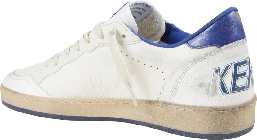 Golden Goose Witte Nappa Sneakers met Blauwe Ster