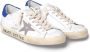 Golden Goose Witte sneakers met blauwe hiel en grijze ster White Heren - Thumbnail 2
