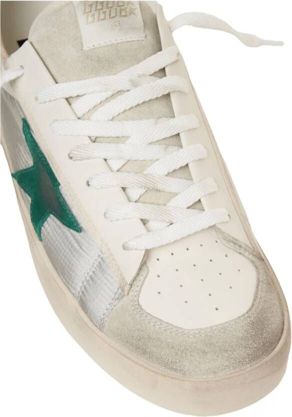 Golden Goose Witte Sneakers met Gebruikte Look
