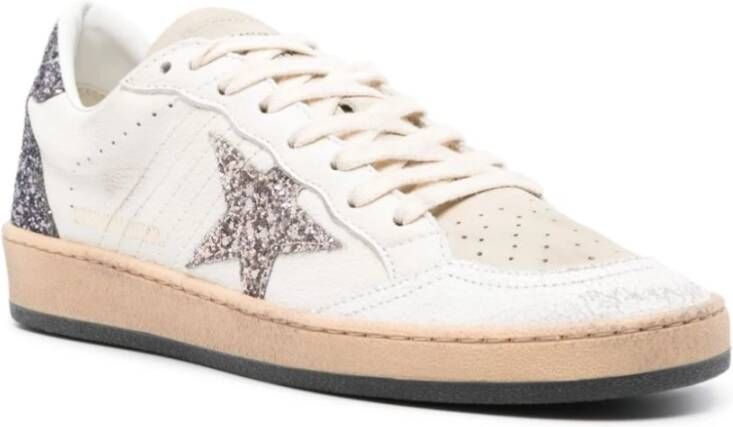 Golden Goose Witte Sneakers met Glitter Ster Detail White Dames