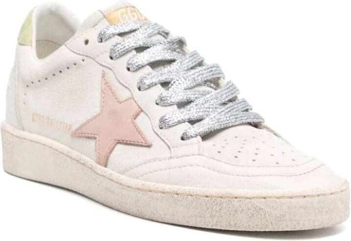 Golden Goose Witte Leren Sneakers met Unieke Details White Dames