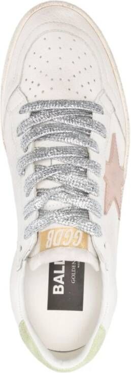 Golden Goose Witte Leren Sneakers met Unieke Details White Dames