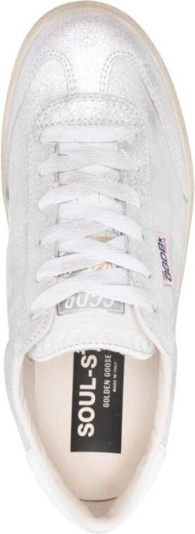 Golden Goose Witte Veterschoenen met Merkdetails