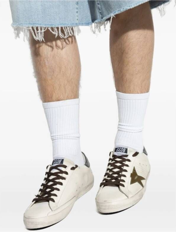 Golden Goose Witte Veterschoenen met Sterpatch