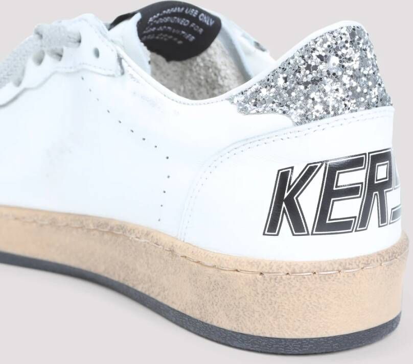 Golden Goose Witte Zilveren Ballstar Sneakers White Dames