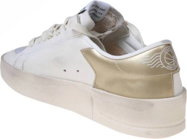 Golden Goose Witte gouden Leren Sneakers met Logo Detail White Dames