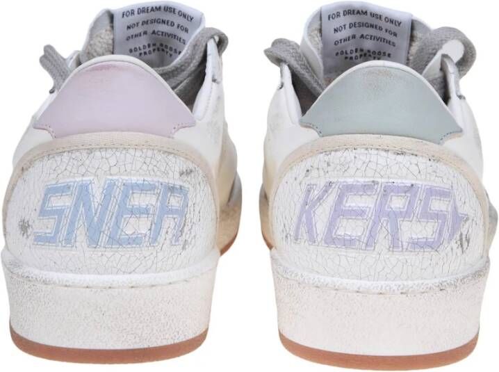 Golden Goose Wit Zilver Sneakers Ster Patch Aqua