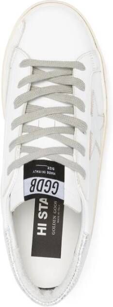 Golden Goose Witte Zilveren Leren Sneakers White Dames - Foto 12