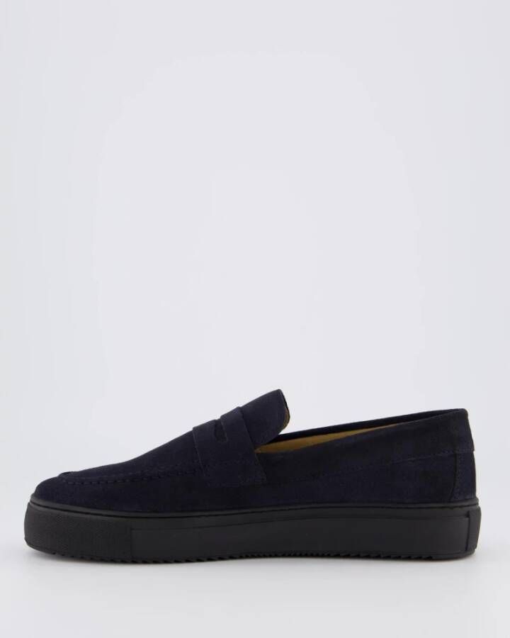 Goosecraft Christian Men Leren Jas Blue Heren