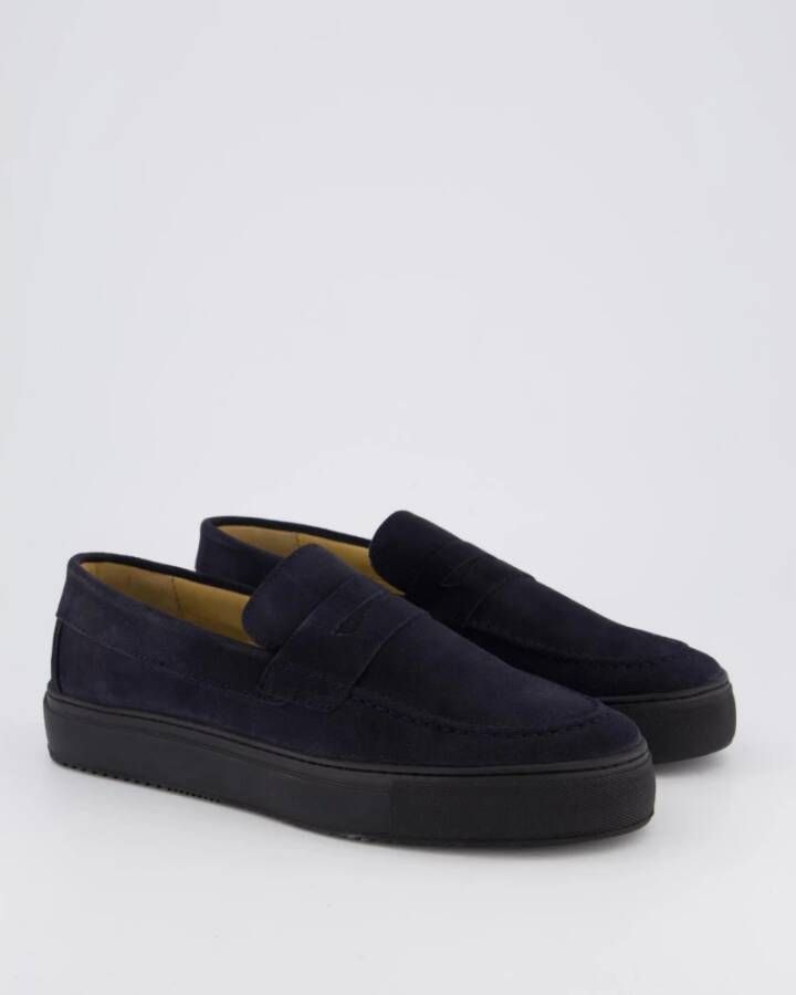 Goosecraft Christian Men Leren Jas Blue Heren