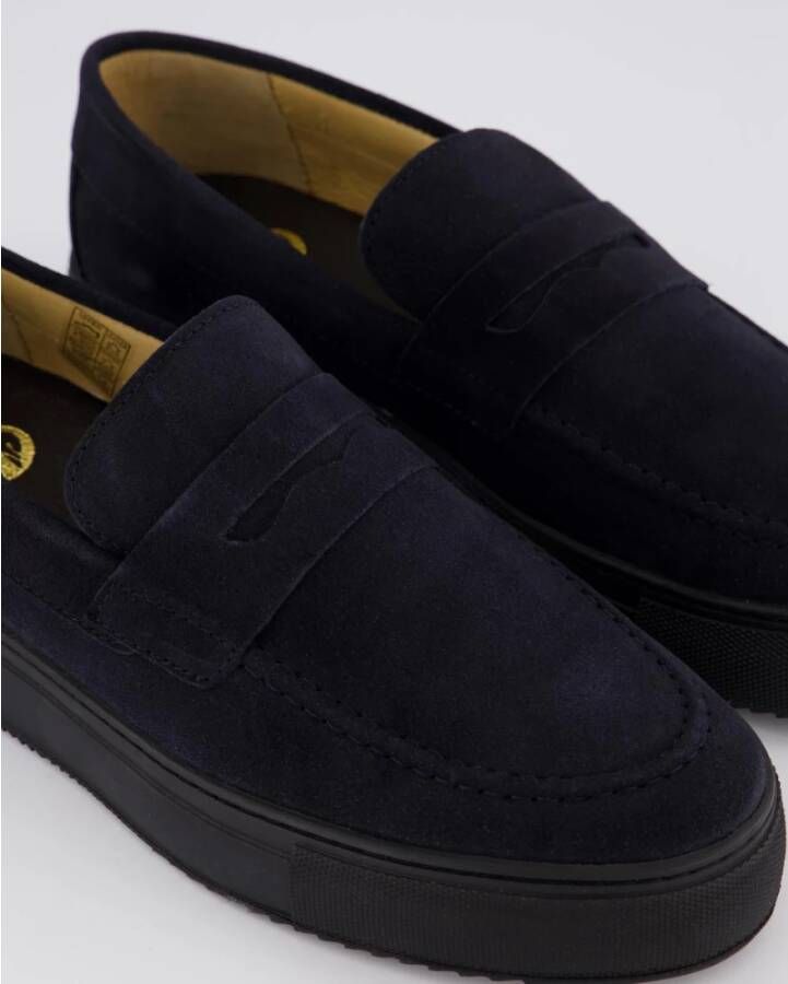 Goosecraft Christian Men Leren Jas Blue Heren