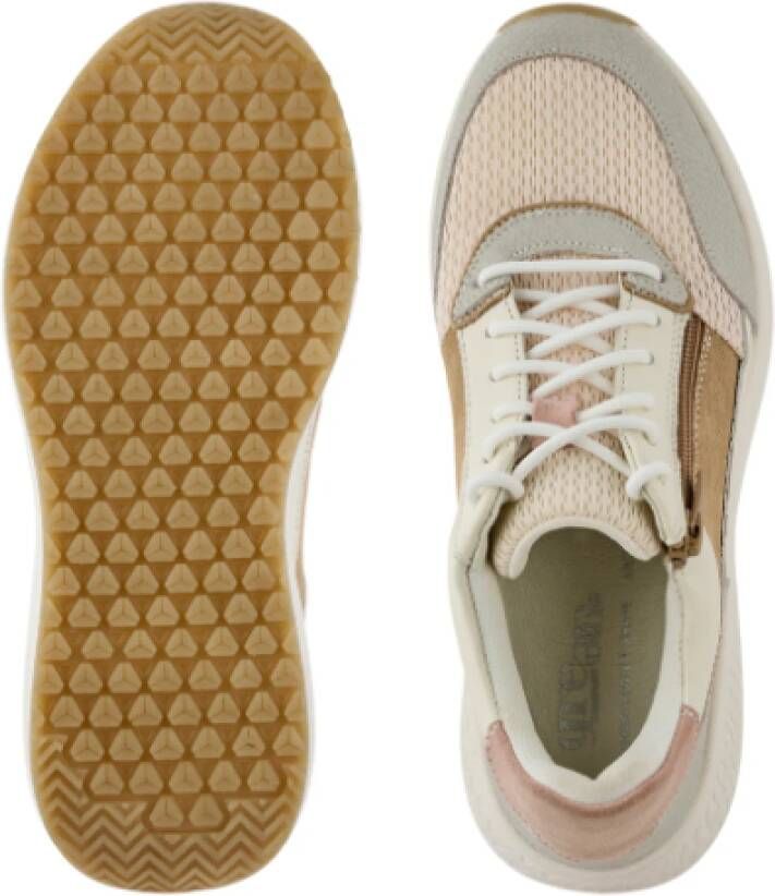 Green Comfort Roze Veterschoenen Mesh Leer