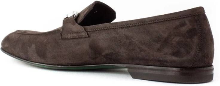 Green George Bruine Suède Loafer met Metalen Horsebit