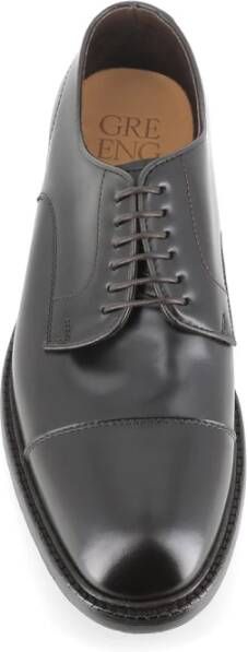 Green George Ebbenhout Geborsteld Leren Derby Schoenen