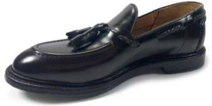 Green George Handgemaakte Zwarte Kalfleren Loafer Black Heren