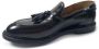 Green George Handgemaakte Zwarte Kalfleren Loafer Black Heren - Thumbnail 2