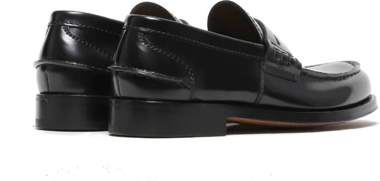 Green George Handgemaakte Zwarte Leren Mocassin Loafers