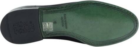 Green George Zwarte geweven mocassin platte schoenen