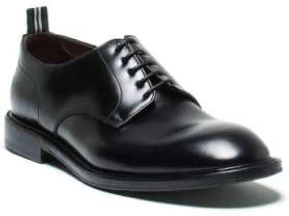Green George Zwarte leren Derby schoenen Made in Italy