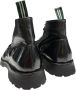 Green George Zwarte leren enkellaarzen rubberen zool Black Heren - Thumbnail 2