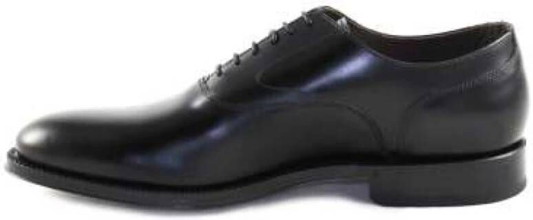 Green George Zwarte leren Oxford schoenen Black Heren