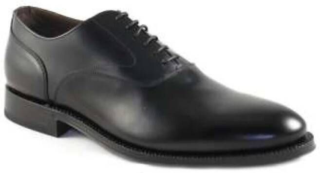 Green George Zwarte leren Oxford schoenen Black Heren