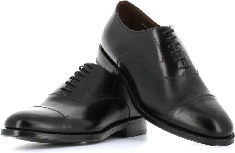 Green George Zwarte Leren Oxford Schoenen Black Heren