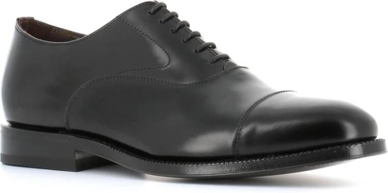 Green George Zwarte Leren Oxford Schoenen Black Heren