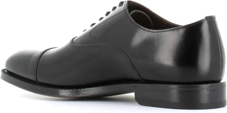 Green George Zwarte Leren Oxford Schoenen Black Heren