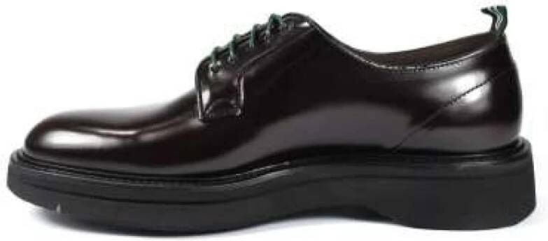 Green George Zwarte Vitello Derby Schoenen Made in Italy Black Heren