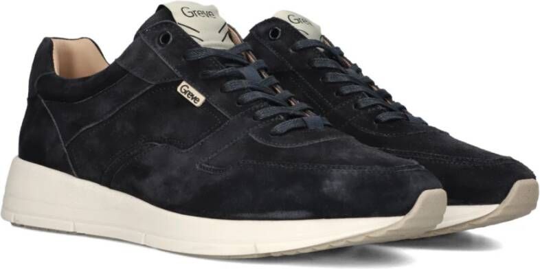 Greve Blauwe Suède Heren Walker Sneakers Blue Heren