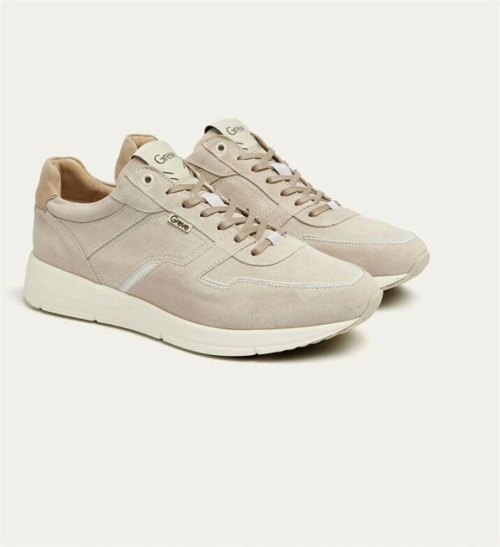 Greve Comfortabele Sneaker Geïnspireerd door Nederlands Landschap Beige Heren