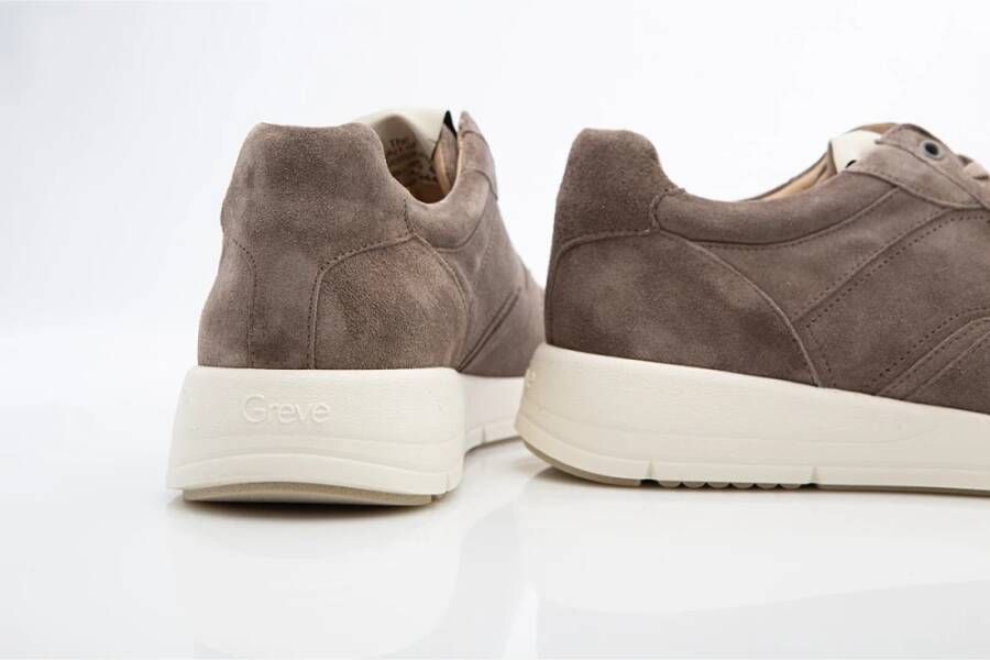 Greve Taupe Sneakers voor Nederlandse Mannen Beige Heren