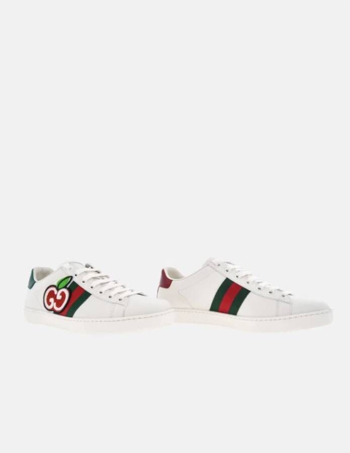 Gucci Apple Motief Lage Top Sneakers White Dames