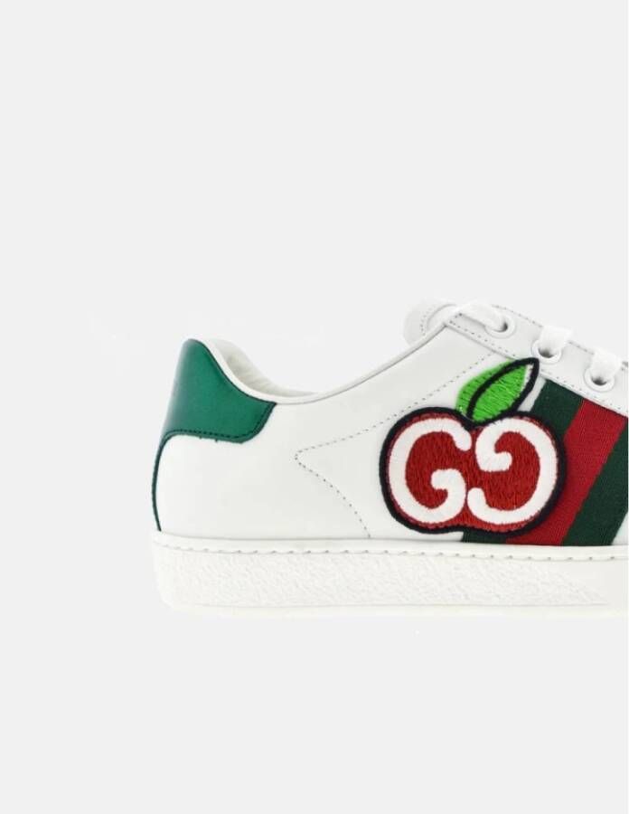 Gucci Apple Motief Lage Top Sneakers White Dames