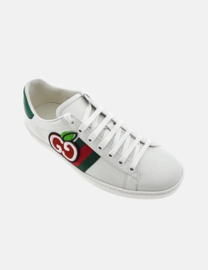 Gucci Apple Motief Lage Top Sneakers White Dames
