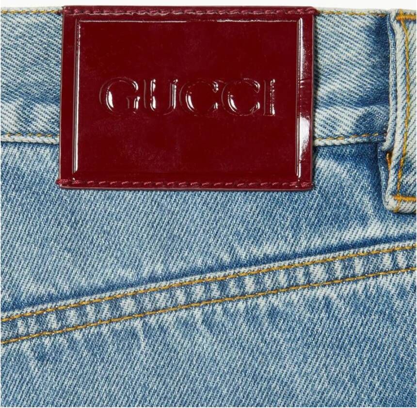Gucci Blauwe Denim Ballerina Broek