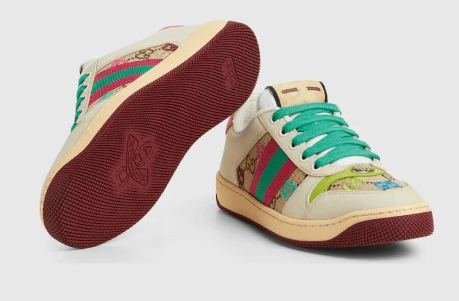 Gucci Borduurwerk Sneakers in Multikleur Leer