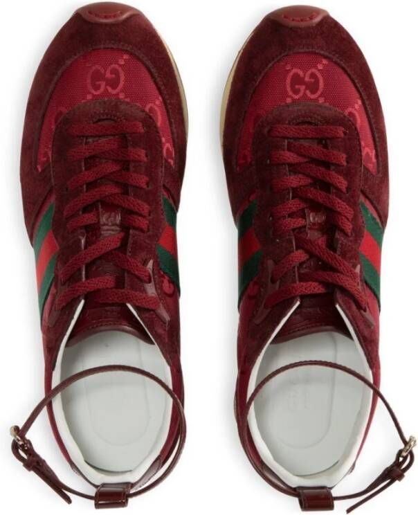 Gucci Bruine Sneakers met Handtekeningdetails