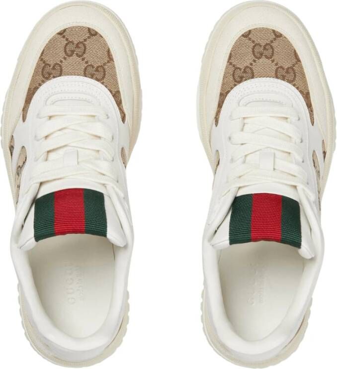 Gucci Canvas Sneaker in Wit Beige