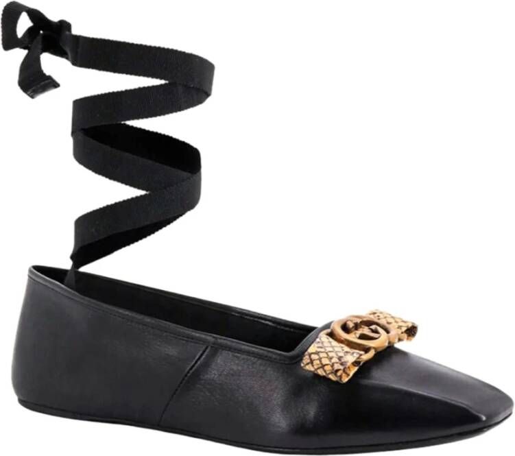 Gucci Elegant Ballet Flats for Women Black Dames