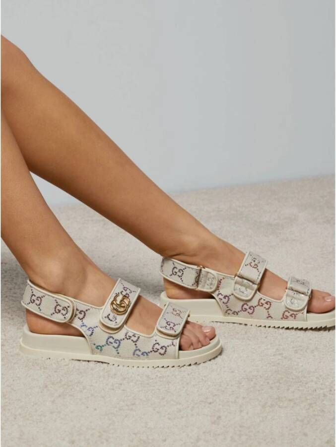 Gucci Flat Sandals Gray Dames