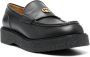 Gucci GG Logo Plaque Loafers Zwart Leer Black Heren - Thumbnail 2